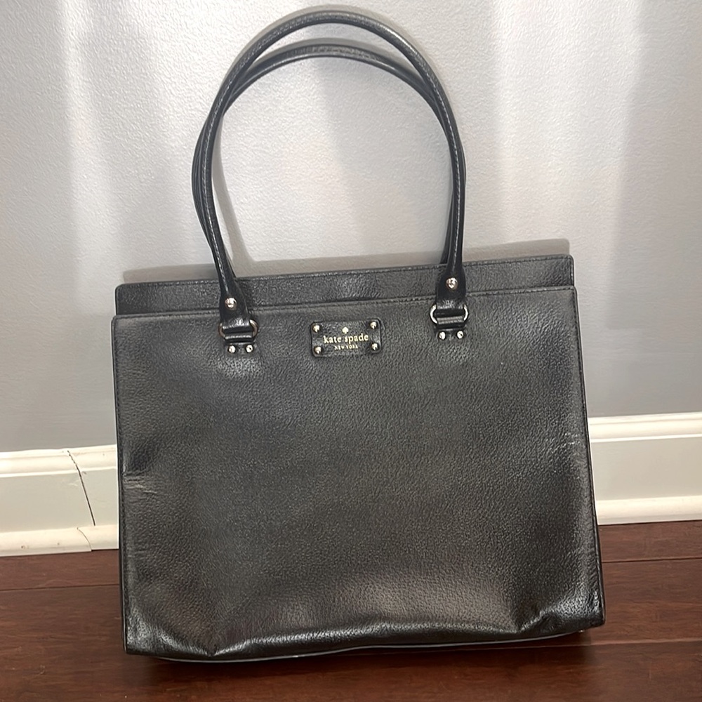 Kate Spade black leather tote!